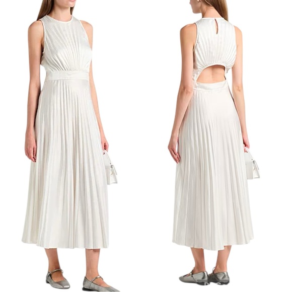 Sandro Dresses & Skirts - Sandro Jolie Pleated Midi Dress Size FR 38 (US 6)